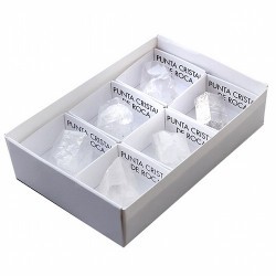 Cristal de Roca de Madagascar en cajita cartón de 4x4.
Compra mínima 6 unidades.