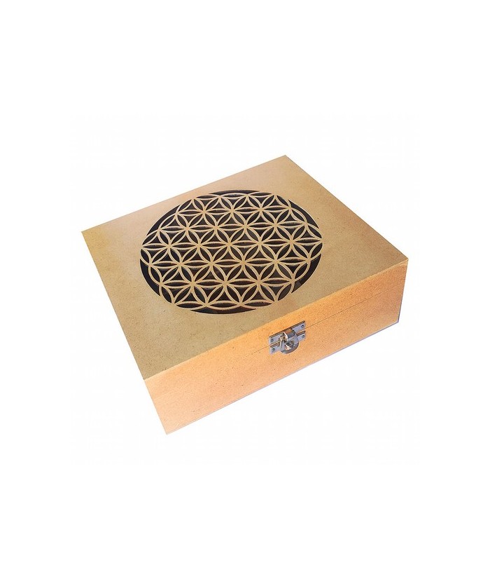 KU.CAJA FLOR VIDA TALLADA 6 HUECOS