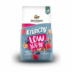 Muesli Krunchy bajo en azúcar Very Berry Alto contenido de fibra.
Ingredientes: AVENA integral* 67%, sirope de tapioca*, aceit