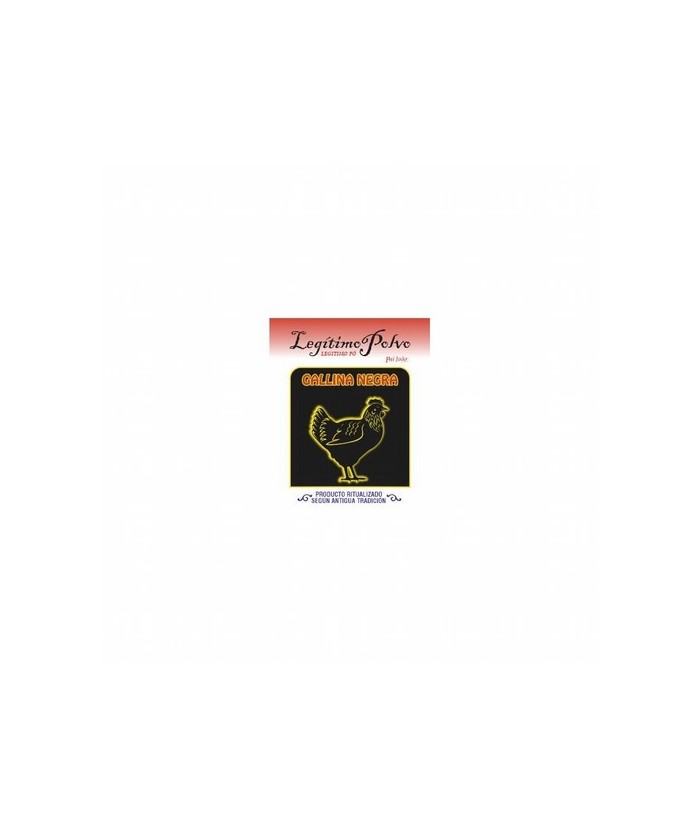 POLVO Gallina Negra
Ref.: POGALLI
Actúa contra enemigos, maleficios, magia negra y salaciones, acabando con todo malestar qu