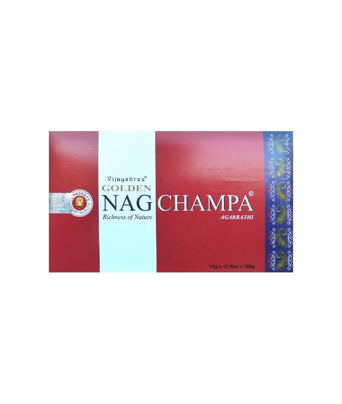 origen: India

 

Caja de 12 paquetes de 15 g.

Nag Champa es una fragancia india que contiene Frangipani y Sándalo.

