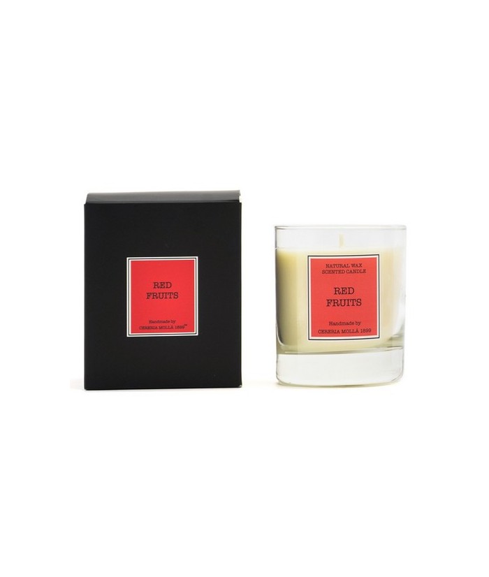CM.VELA VASO SOJA FRUTOS ROJOS 230 GR.