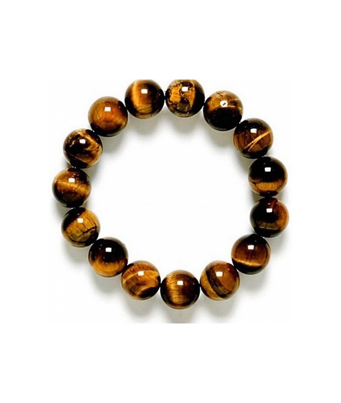 Pulsera de 15 bolas de Ojo de Tigre pulida de 14 mm.
Engarce de goma elástica