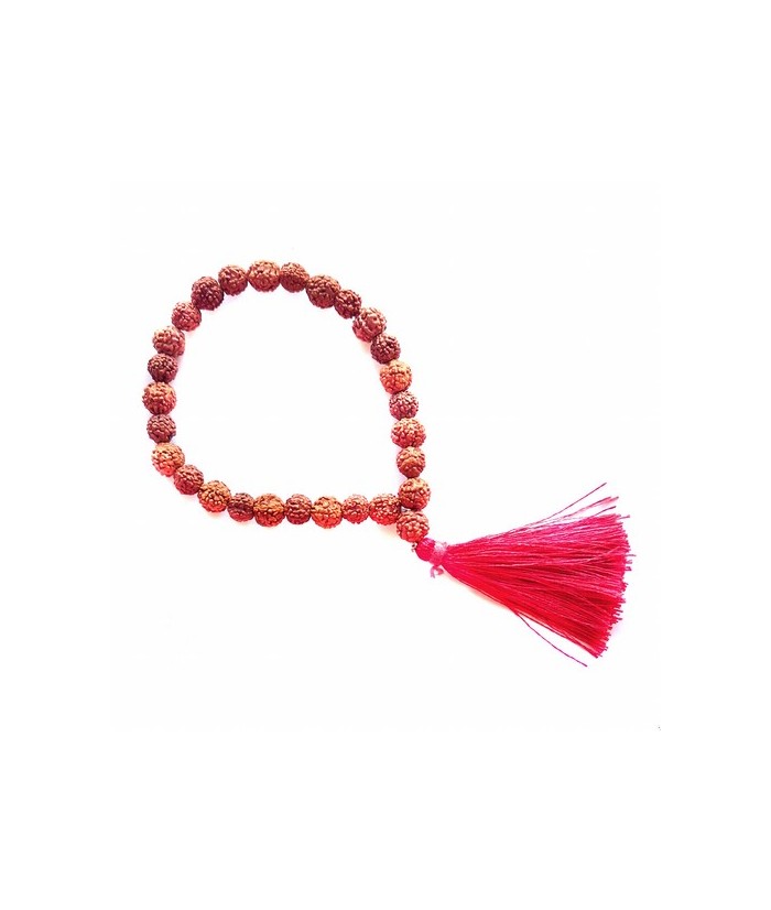 Pulsera de Rudraksha y borla Mala.