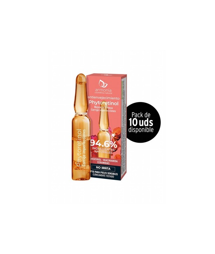 Tratamiento antienvejecimiento con un 94,6% de ingredientes naturales. El activo estrella de la fórmula es el bakuchiol, 100% n