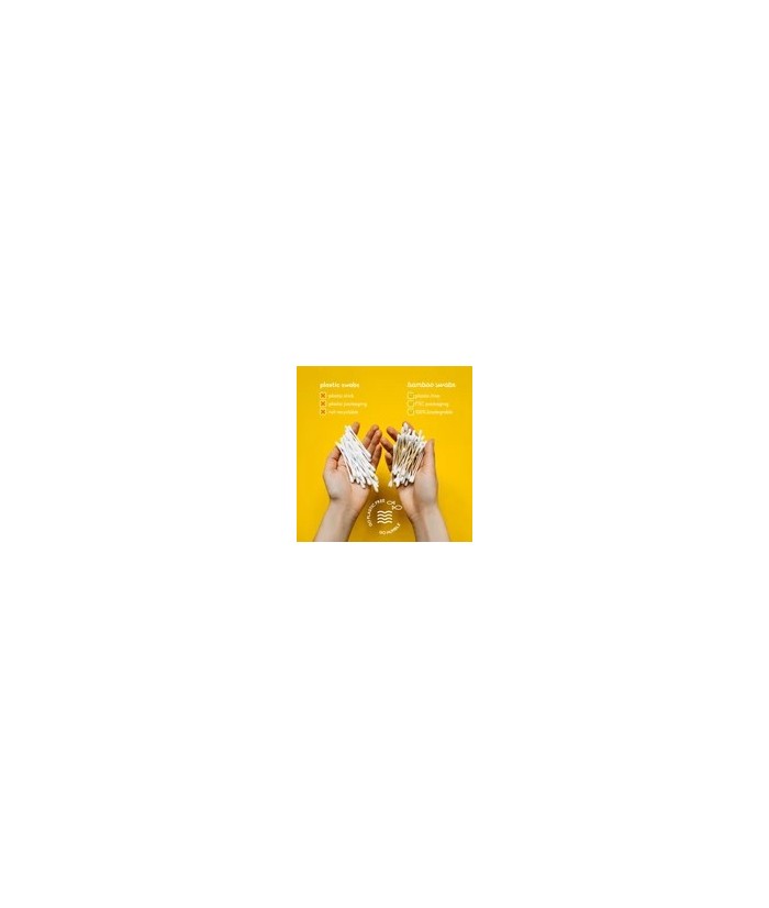 HM.BASTONCILLO ALGODON BAMBU NEGRO 100 UNID.