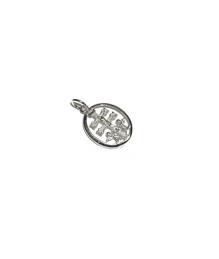 CRUZ CARAVACA PLATA CERCO 2,5 CM DIAMETRO