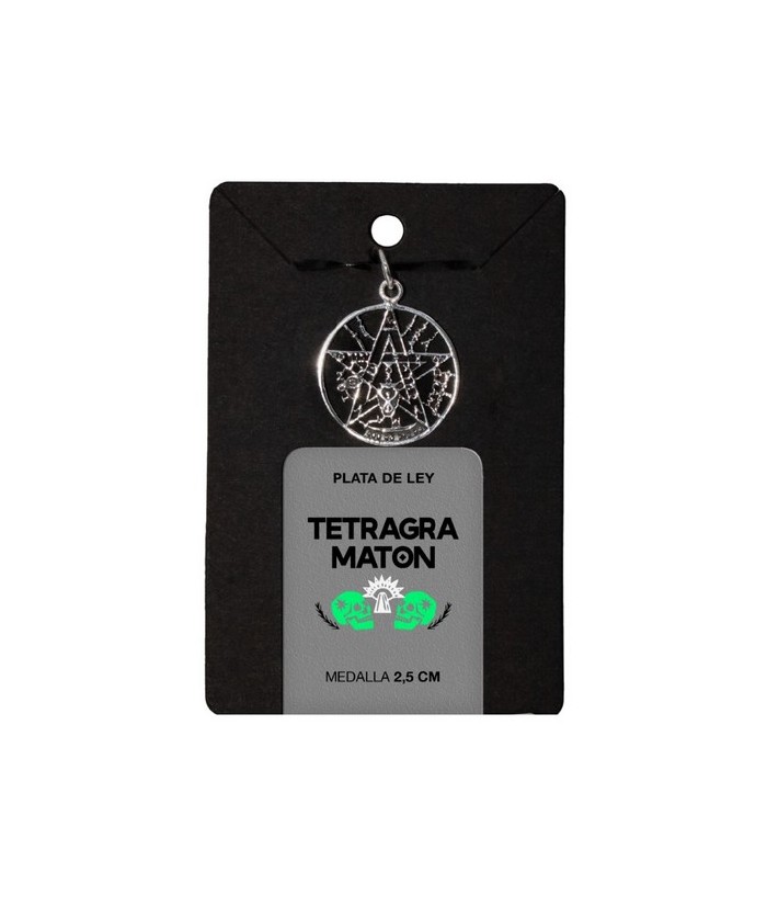 TRI.MEDALLA PLATA TETRAGRAMATON 2.5 CM.