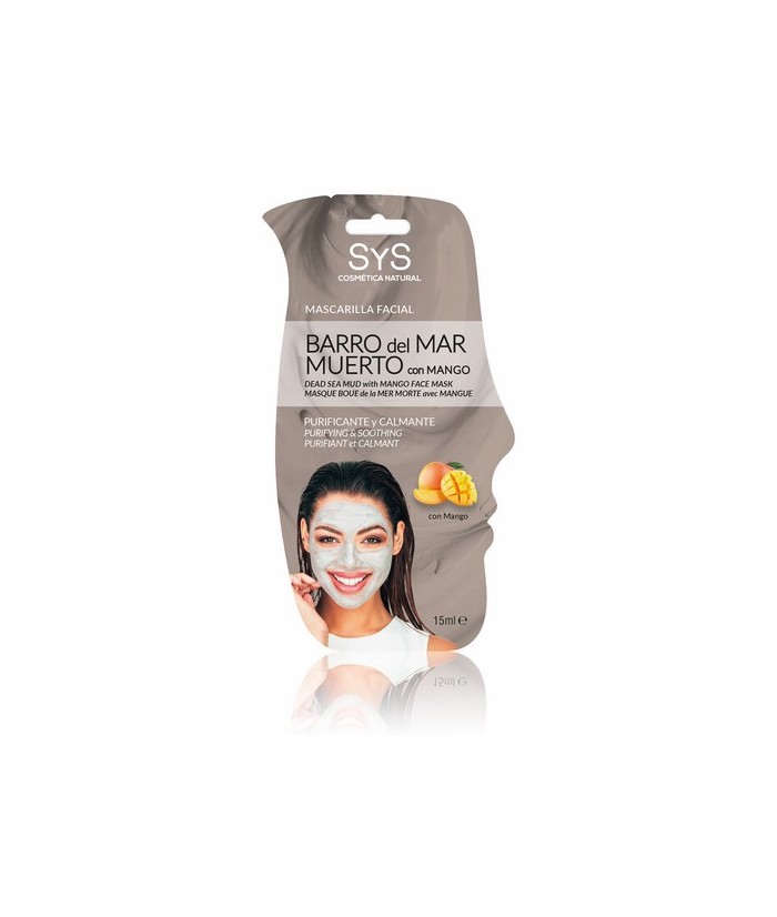 La Mascarilla Facial Barro del Mar Muerto y Mango SYS cosmética natural, está formulada con una mezcla única de Mango, Barro de