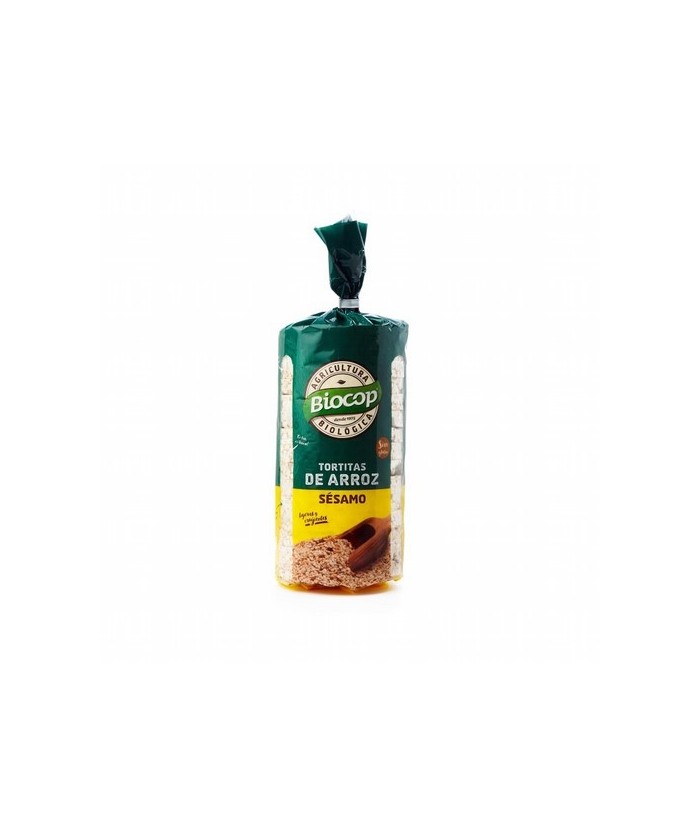 Tortitas de arroz integral con sésamo. ¡Crujientes y sabrosas!. De tamaño grande. El sésamo de la un sabor especial además de n