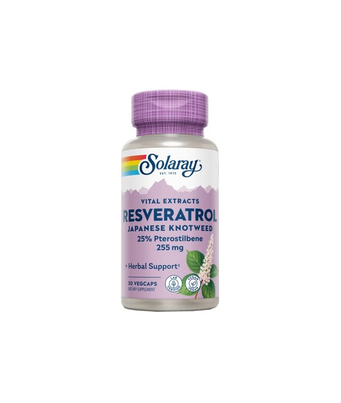 CONTENIDO MEDIO (POR VEGCAP)
Poligonum cuspidatum (raíz/rizoma)

255

mg

     (garantiza 250mg [98%] transresveratrol)