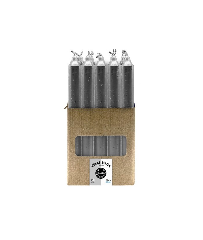 TRI.VELAS BUJIA PLATEADO PLATA 2,1  X 19 CM.