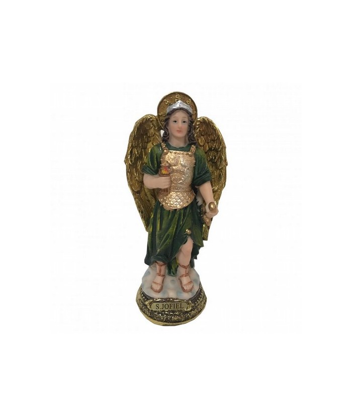 FIGURA ARCANGEL JOFIEL RESINA ACABADO MARFIL 23 CM.