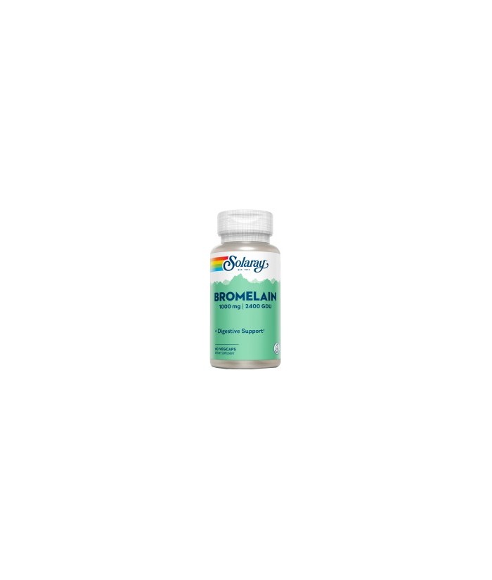 CONTENIDO MEDIO (POR DOS CÁPSULAS)
Bromelaína (del tallo de la piña)                  1000 mg

 (2400 GDU/g)

INGREDIENTES
