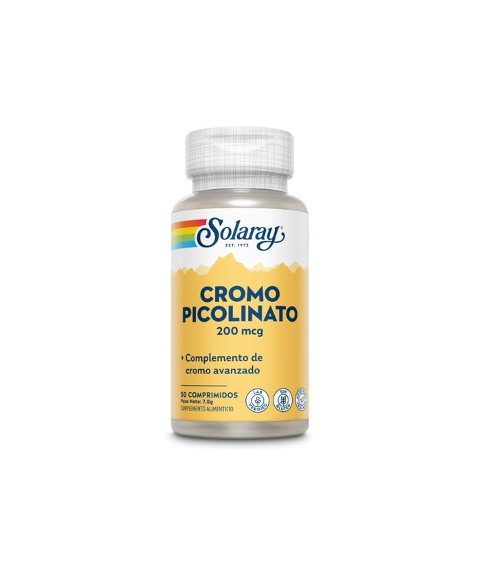 CONTENIDO MEDIO (POR COMPRIMIDO)
Cromo (picolinato de cromo)     200 mcg


INGREDIENTES
Recubrimiento: celulosa, agente de