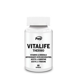 VITALIFE THERMO pretende ser un complemento multivitamínico de amplio espectro con un completo aporte del complejo de vitaminas