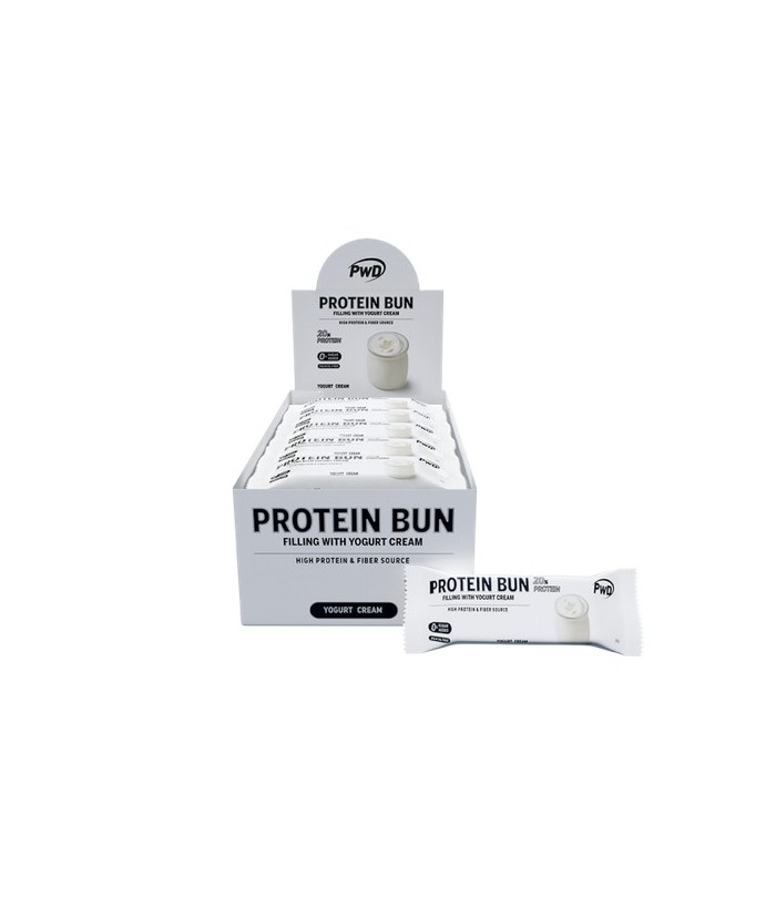 PROTEIN BUN es un delicioso bizcocho de chocolate relleno de cuatro posibles sabores. Aporta un 20% de proteína y solo un 0,3g.
