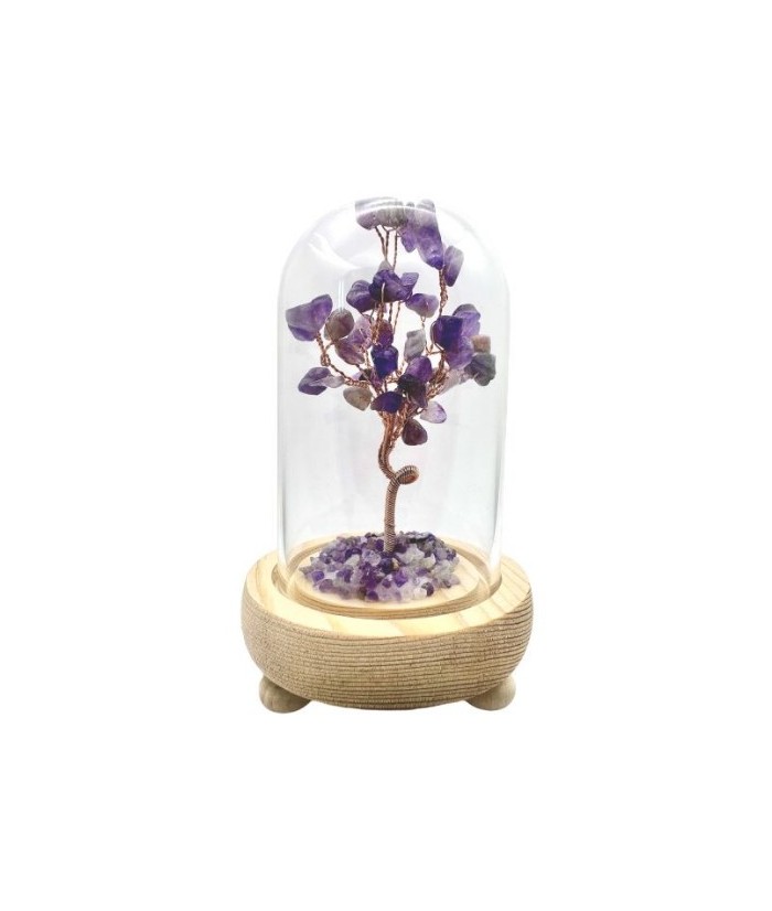 8cm
Árbol de la felicidad en piedras naturales.



Base en virutas de amatista y tronco en hilos de cobre.



Campana 