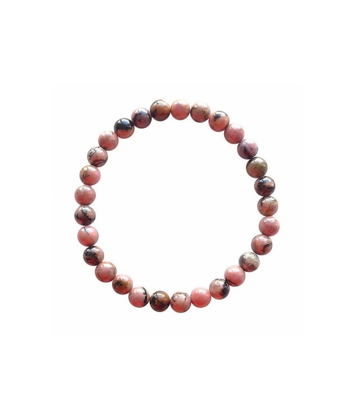 Pulsera mineral en bola de 6mm.
Engarzado en goma elástica.
