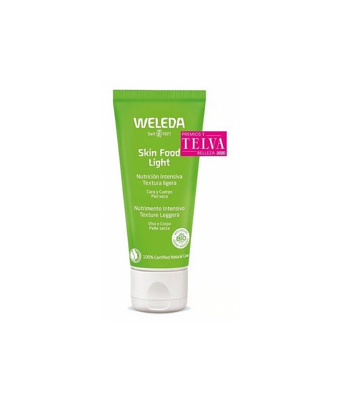 Skin Food Light aporta confort a la piel seca inmediatamente. Esta crema de textura ligera que se absorbe rápidamente, combina 