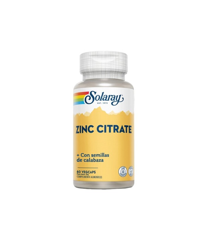 Zinc (25)+ Semilla Calabaza -60 VegCaps. Sin Gluten. Apto Para Veganos.
REF.67615
CONTENIDO MEDIO (POR VEGCAP)
Semilla de ca