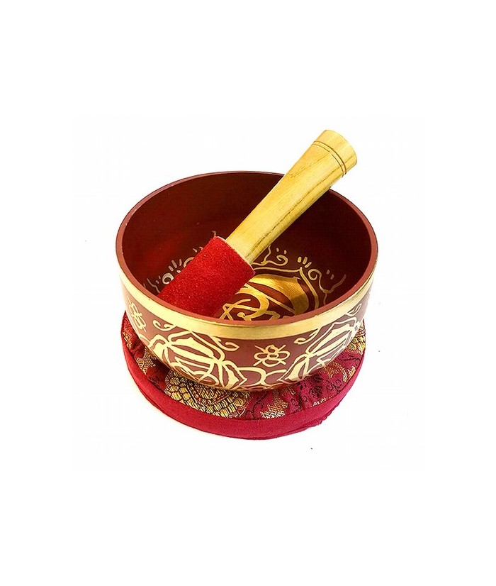 Cuenco Tibetano Primer Chakra.
Incluye Cuenco de Bronce, cojín de sujeción y mazo.

Medidas: 12 cm de diametro x 7 cm de alt