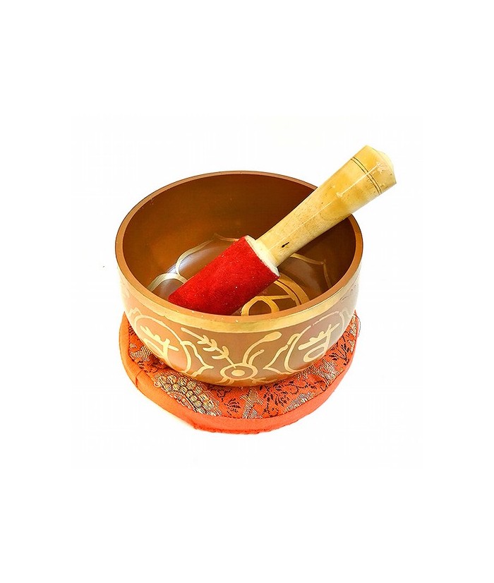 Cuenco Tibetano Segundo Chakra.
Incluye Cuenco de Bronce, cojín de sujeción y mazo.

Medidas: 12 cm de diametro x 7 cm de al