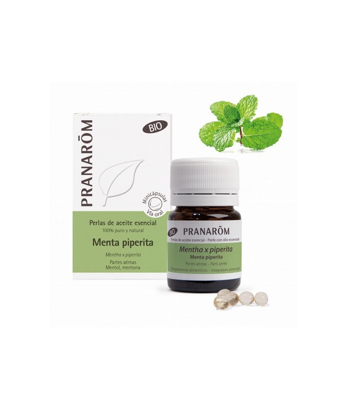 Mentha piperita
Minicápsulas ecológicas dosificadas con aceite esencial 100% puro y natural de menta piperita. Formato práctic