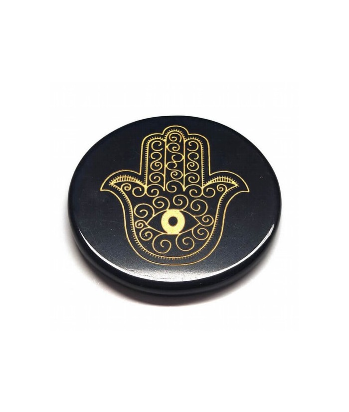 KU.PLACA OBSIDIANA MANO FATIMA  8 CM.