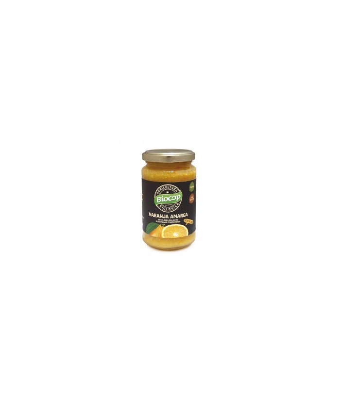Ingredientes: Naranjas amargas con trozos de cáscara* 40%, zumo de manzana concentrado* 39,5%, puré de manzana*, gelificante: p