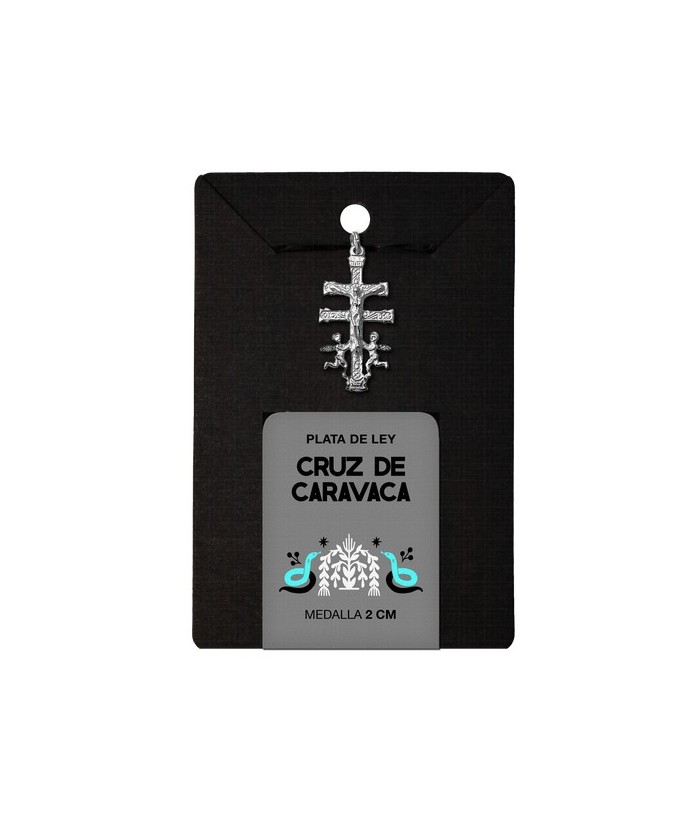 TRI.MEDALLA CRUZ CARAVACA PLATA 2 CM.