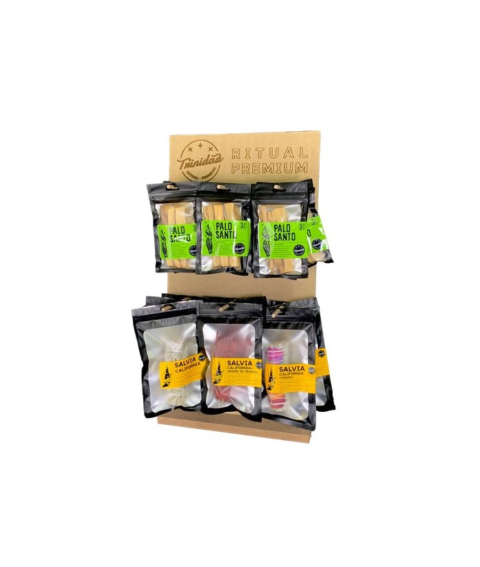 TRI.EXPOSITOR SOBREMESA SALVIAS+ PALO SANTO