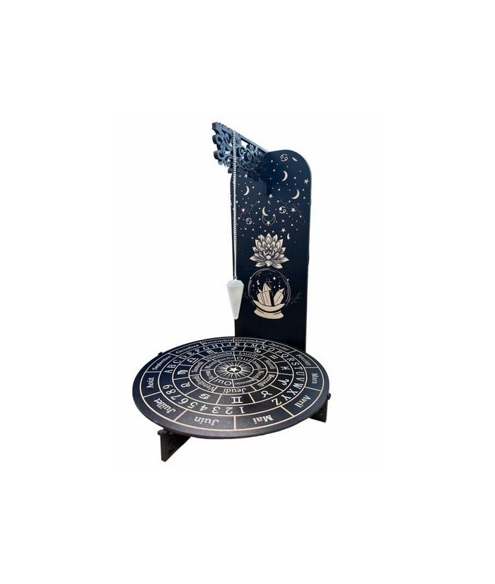 Tablero de adivinación del Sol de madera 28cm
SUP-PD04 Origen: India
Tablero de adivinación para péndulo
Tamaño aproximado d