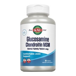 Glucosamine Chondroitin MSM- 90 Comprimidos
REF.72662
CONTENIDO MEDIO (POR TRES COMPRIMIDOS)
MSM (metilsufonilmetano)

150