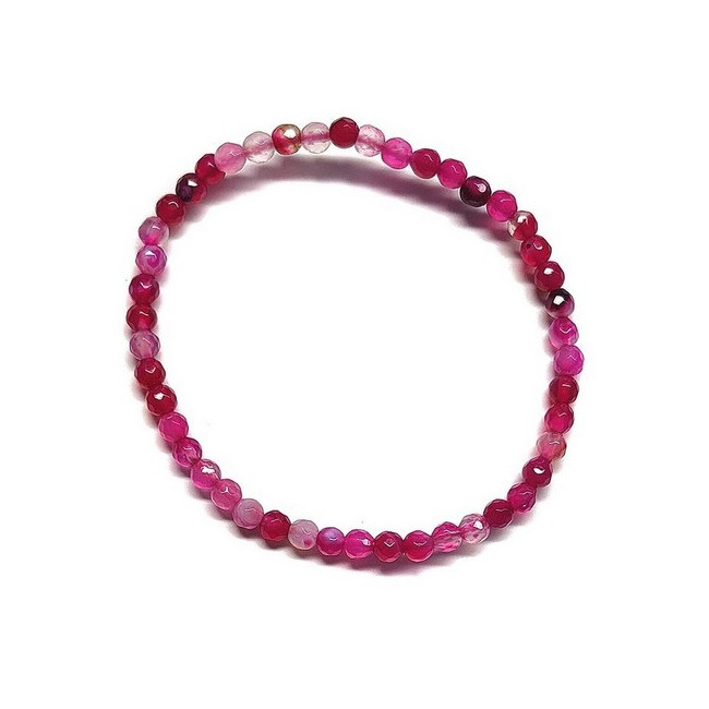 Pulsera de agata en bola de 4 mm. facetada.

Engarzado en goma elástica.