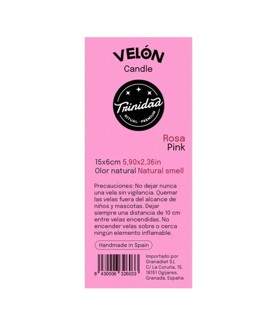 TRI.VELON 1COLOR ROSA 15X6 CM.