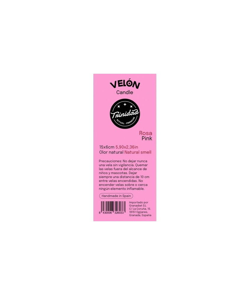 TRI.VELON 1COLOR ROSA 15X6 CM.