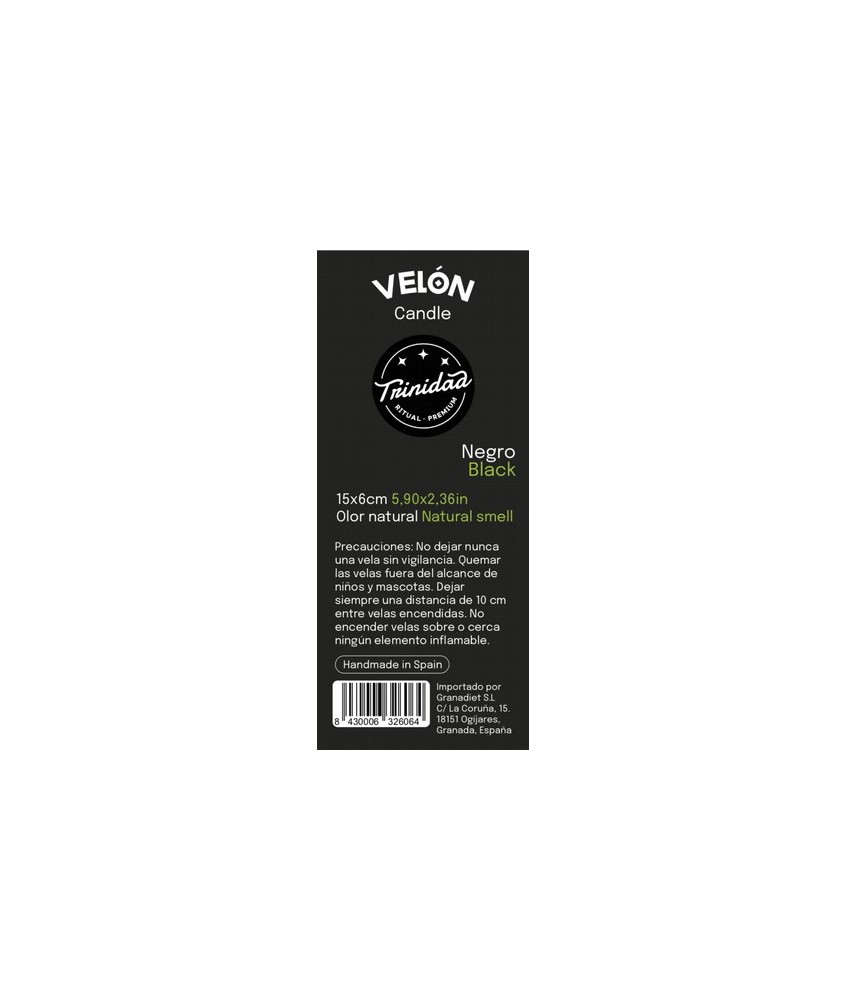 TRI.VELON 1 COLOR NEGRO 16X5 CM.
