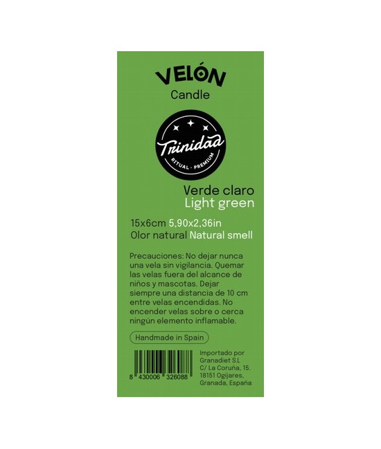 TRI.VELON 1 COLOR VERDE CLARO 16X5 CM.