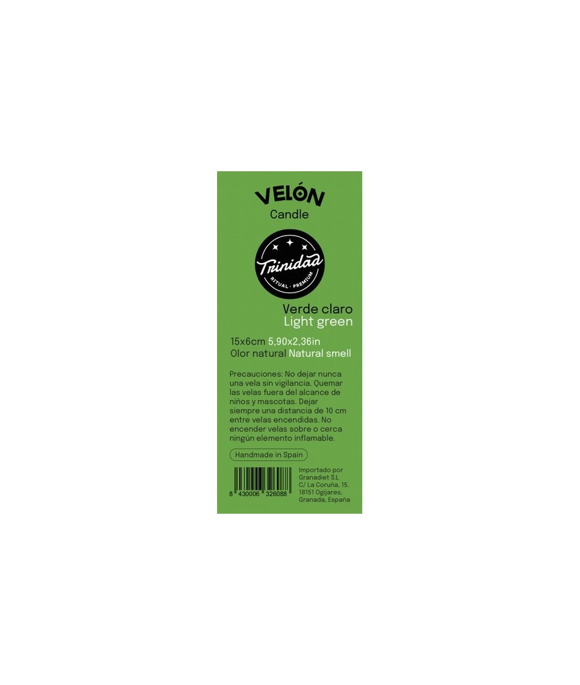 TRI.VELON 1 COLOR VERDE CLARO 16X5 CM.