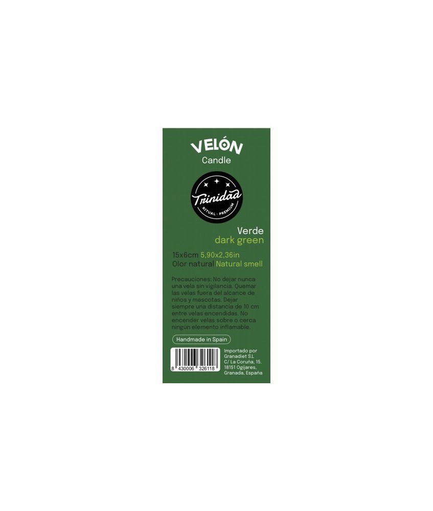TRI.VELON 1 COLOR  VERDE OSCURO 16X5 CM.