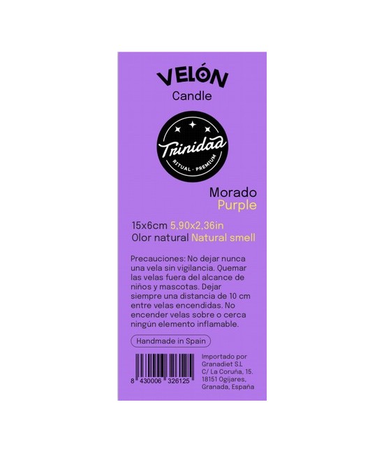 TRI.VELON 1 COLOR MORADO 16X5 CM.