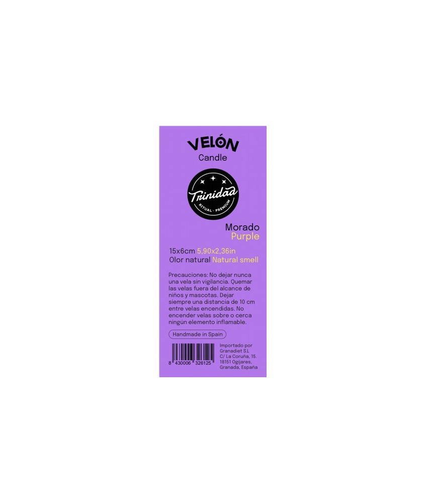 TRI.VELON 1 COLOR MORADO 16X5 CM.