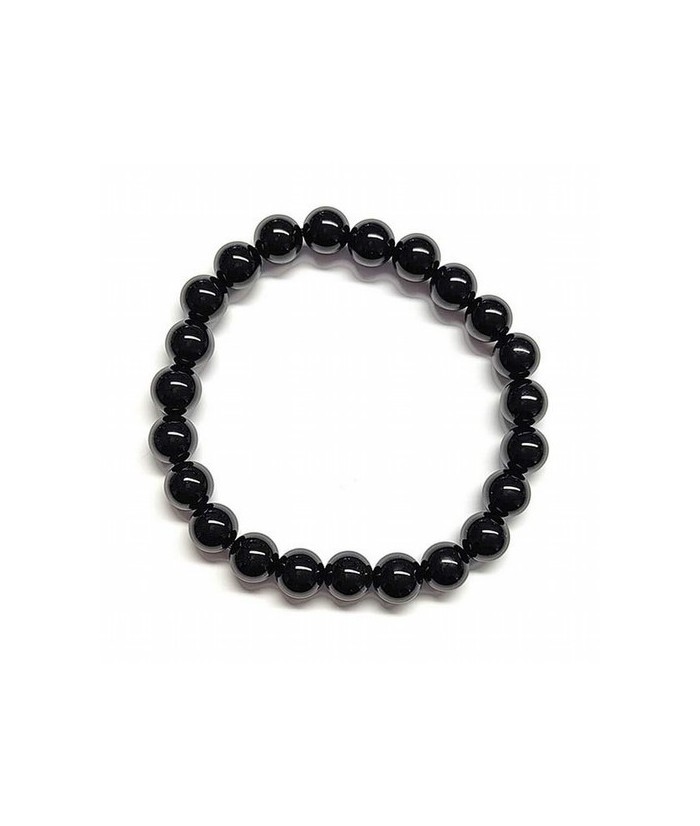 Pulsera elástica muy fina compuesta de cuentas de ágata de 8 mm de diámetro.

Presentado en una lámina de cartón que muestra 