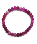 Pulsera el&aacute;stica muy fina compuesta de cuentas de &aacute;gata de 6 mm de di&aacute;metro.

Presentado en una l&aacute;mina de cart&oacute;n que muestra 