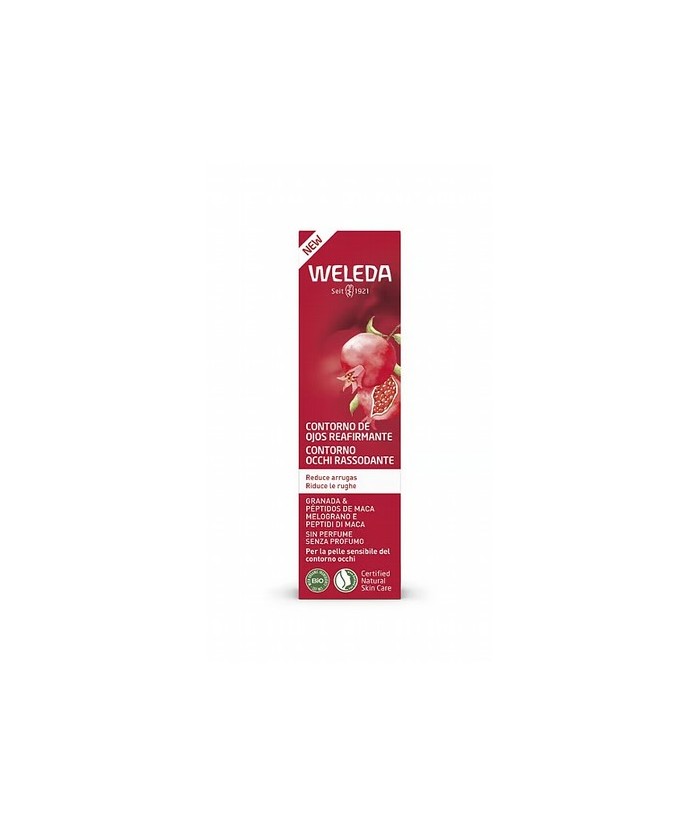 

Contorno de Ojos Reafirmante de Granada y Péptidos de Maca 12ml
Beneficios

Aceite de semilla de granada BIO y péptidos 