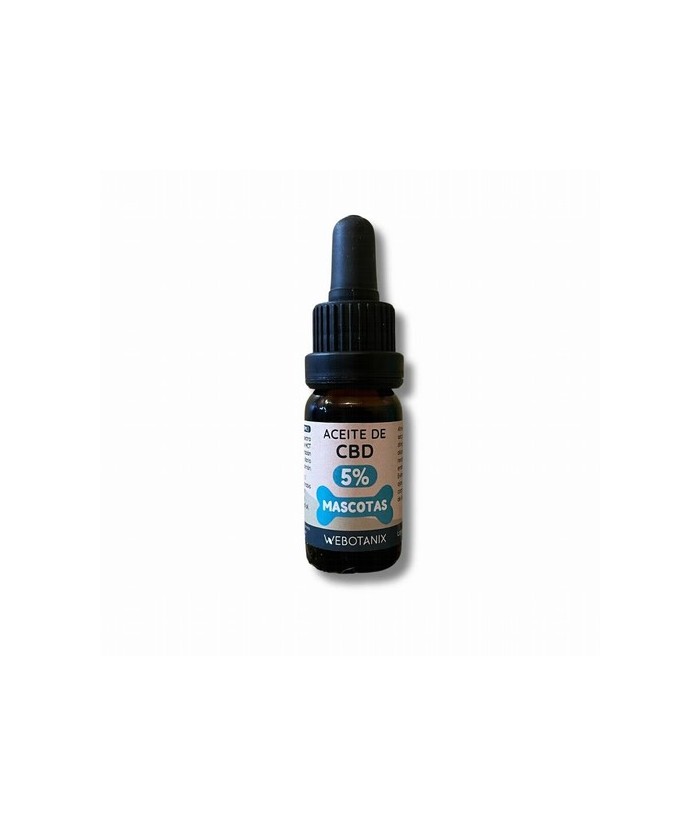 Aceite CBD de espectro completo y base aceite MCT coco, de alta concentración, adecuado para el uso diario en mascotas. Sabor s