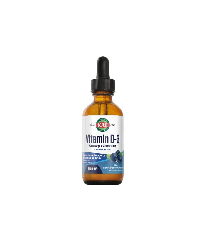 D3 Gotas - 53 Ml. Apto Para Vegetarianos
REF.89152
CONTENIDO MEDIO (POR GOTA -0.03- ML)
Vitamina D-3 (colecalciferol natural