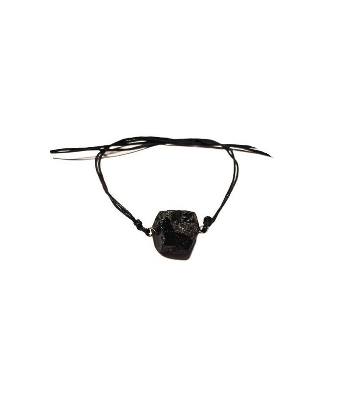Pulsera fabricada con un cristal natural de Turmalina Negra, chorlo, procedente de Guanxi, China. 

Tamaño del mineral: 2 cm 