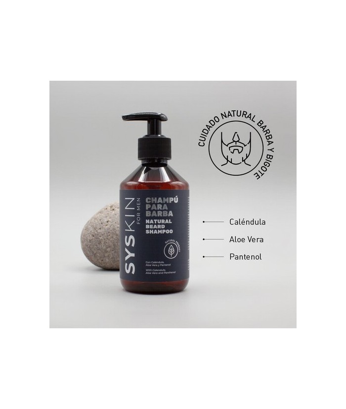 El Champú para Barba y Bigote SYS ha sido formulado con caléndula, aloe vera y pantenol. Un producto para el cuidado de la barb